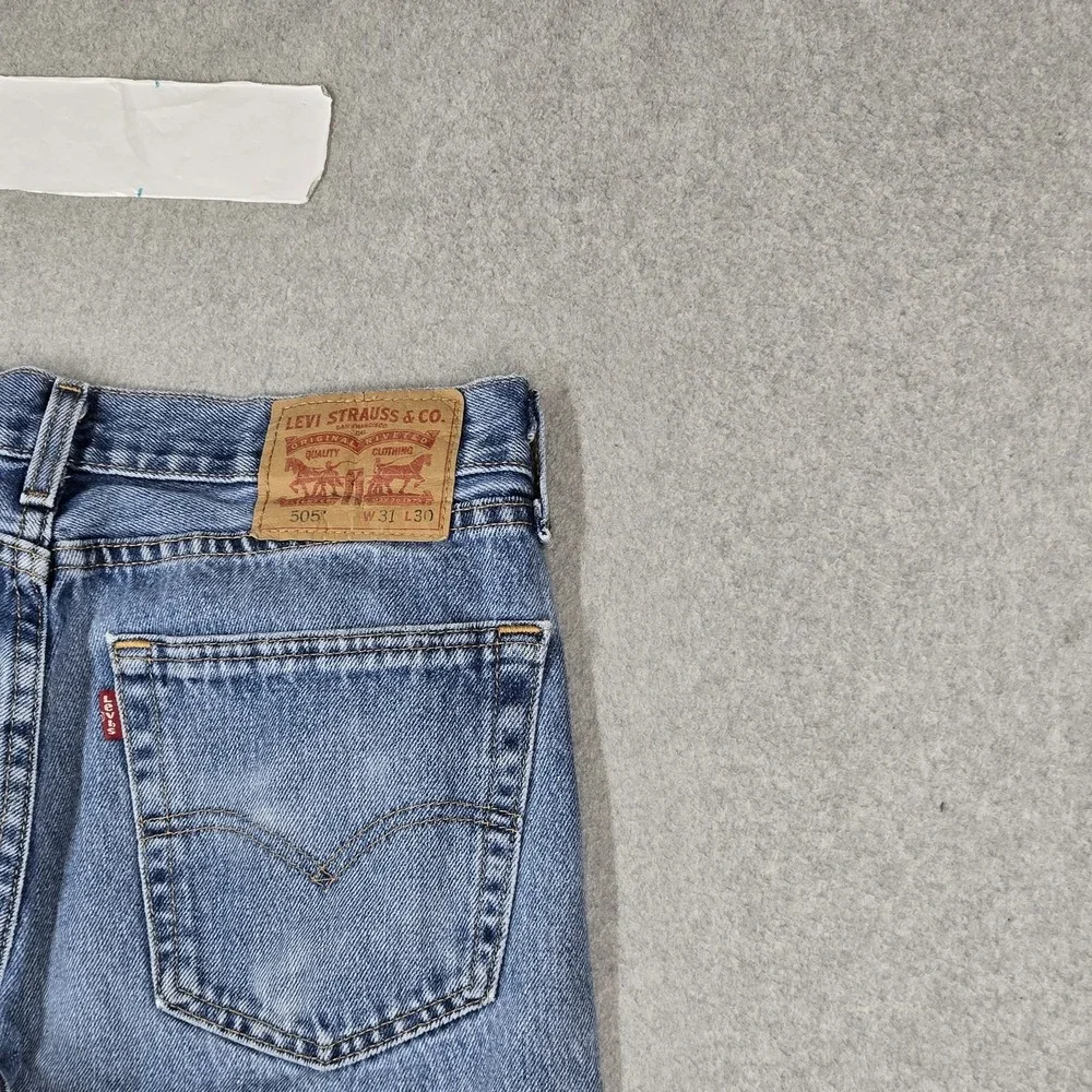 Levi's 505 Men Jeans 31X30 Blue Denim Regular Fit Straight Leg 30
